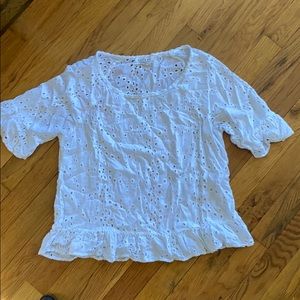 Flouncy white top - Velvet by Graham and Spencer